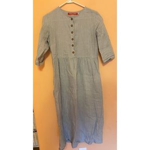 Pyne & Smith model no. 14 dress- light blue pin